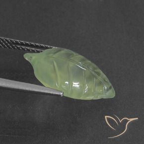 Prehnite Gemstone in 16.7 x 10.8 mm Size for Sale, Prehnite Stone in Yellow Green Color