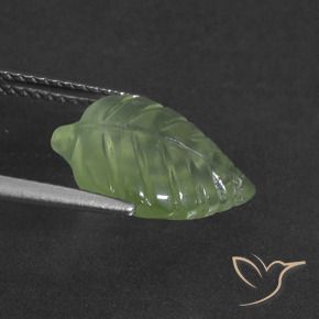 Prehnite Gemstone in 14.3 x 10.1 mm Size for Sale, Prehnite Stone in Yellowish Green Color
