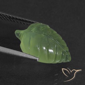 Prehnite Gemstone in 15.5 x 11 mm Size for Sale, Prehnite Stone in Yellowish Green Color