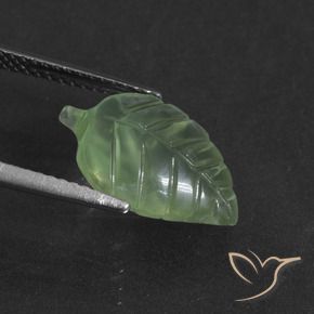 Prehnite Gemstone in 15 x 10 mm (calibrated) Size for Sale, Prehnite Stone in Yellowish Green Color