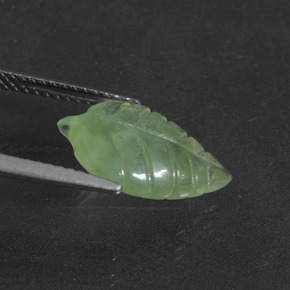 Prehnite Gemstone in 14.9 x 9.6 mm Size for Sale, Prehnite Stone in Green Color