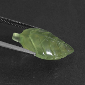 Prehnite Gemstone in 17.8 x 10.1 mm Size for Sale, Prehnite Stone in Green Color