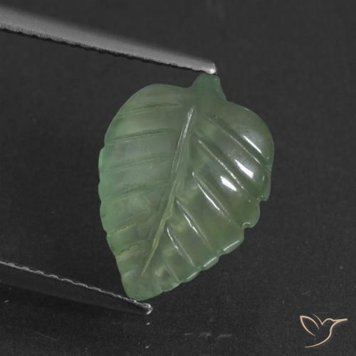 4.40ct Natural Light Pine Green Prehnite, Fancy, Translucent
