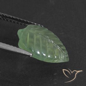 Prehnite Gemstone in 13.8 x 10 mm Size for Sale, Prehnite Stone in Light Pine Green Color