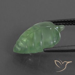 Prehnite Gemstone in 15 x 10 mm (calibrated) Size for Sale, Prehnite Stone in Pale Earthy Green Color