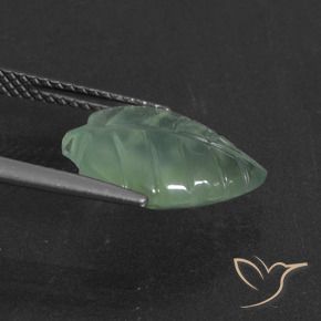 Prehnite Gemstone in 14.4 x 10.3 mm Size for Sale, Prehnite Stone in Light Green Color