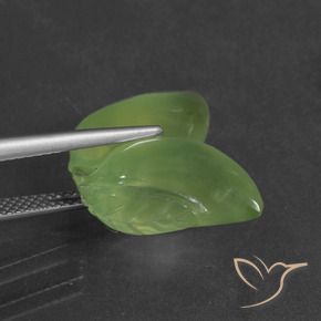 Prehnite Gemstone in 18.5 x 14.8 mm Size for Sale, Prehnite Stone in Warm Green Color