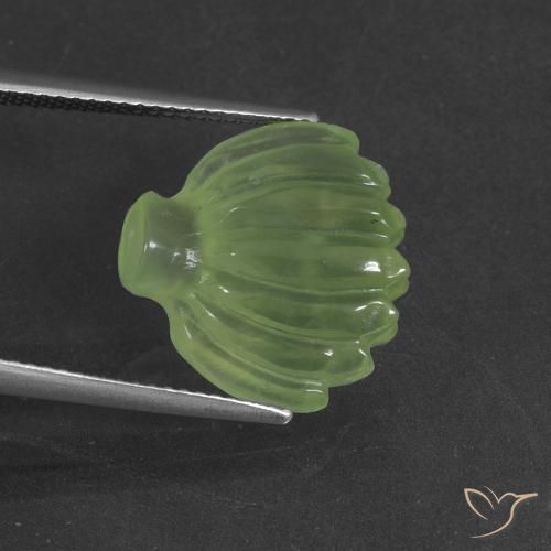 10.71ct Natural Lime Green Prehnite, Fancy, Translucent