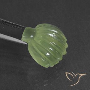 Prehnite Gemstone in 16 x 16 mm (calibrated) Size for Sale, Prehnite Stone in Lime Green Color