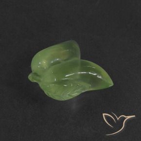 9.97 ct Green Prehnite Stone, Natural Prehnite in Carved Fruit Shape for Sale