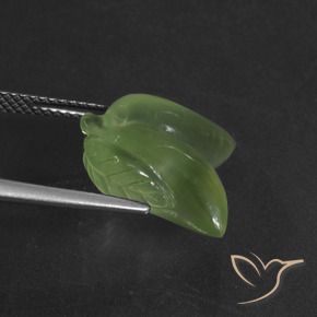 Prehnite Gemstone in 15.1 x 14.3 mm Size for Sale, Prehnite Stone in Warm Green Color
