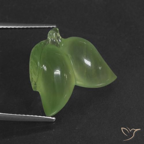 12.52ct Natural Medium Green Prehnite, Fancy, Translucent