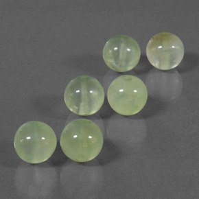 55.85 ct Green Prehnite Stone, Natural Prehnite in Drilled Sphere Shape for Sale