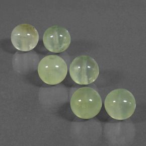 Prehnite Gemstone in 10.6 mm Size for Sale, Prehnite Stone in Green Color