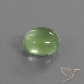 2.36 ct Green Prehnite Stone, Natural Prehnite in Oval Cabochon Shape for Sale