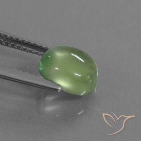Prehnite Gemstone in 8.4 x 7.6 mm Size for Sale, Prehnite Stone in Yellow Green Color