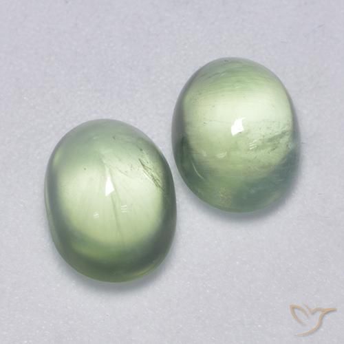 3.80ctw Natural Light Green Prehnite, Oval, Translucent