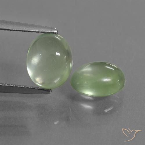 3.79 ct Oval Prehnite, 8.3 x 6.9 mm From South Africa, Photo A