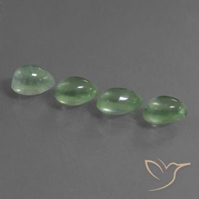 Prehnite Gemstones in 8.7 x 6.5 mm Size for Sale, Prehnite Stones in Light Green Color