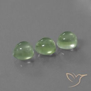 Prehnite Gemstones in 6 mm (calibrated) Size for Sale, Prehnite Stones in Pale Lime Green Color