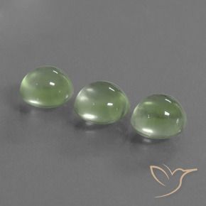 Prehnite Gemstones in 7.5 mm (calibrated) Size for Sale, Prehnite Stones in Yellow Green Color
