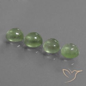 8.35 ctw Green Prehnite Stones, Natural Prehnite in Oval Cabochon Shape for Sale