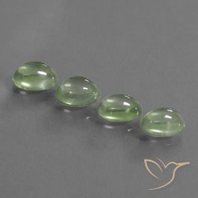 Prehnite Gemstones in 8 x 6 mm (calibrated) Size for Sale, Prehnite Stones in Light Yellow Green Color