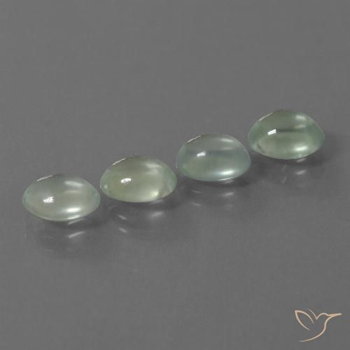 6.19ctw Natural Very Light Green Prehnite, Oval, Transparent