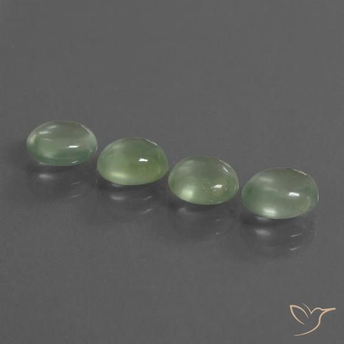 5.54ctw Natural Light Pear Green Prehnite, Oval, Transparent