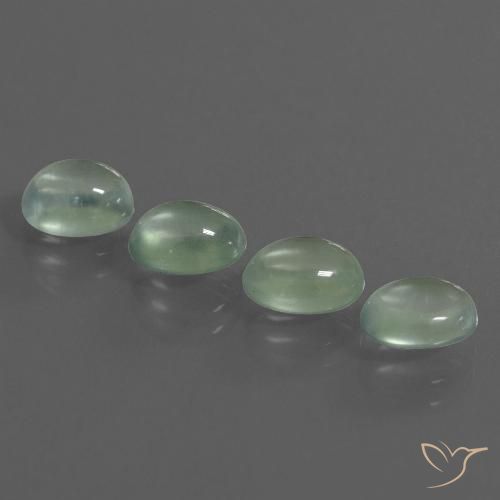 5.00ctw Natural Light Yellow Green Prehnite, Oval, Transparent
