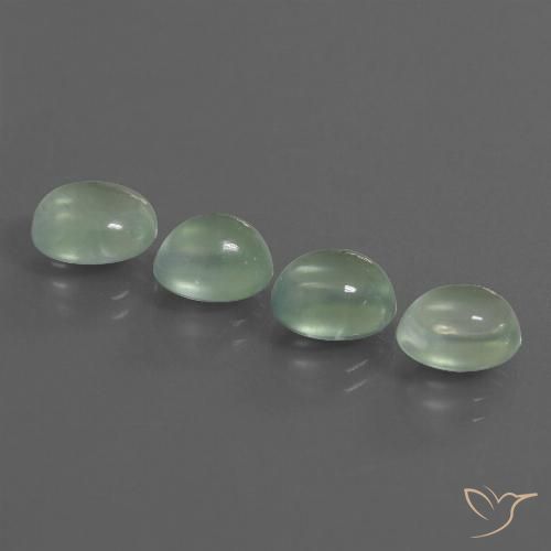 8.87ctw Natural Light Pear Green Prehnite, Oval, Transparent