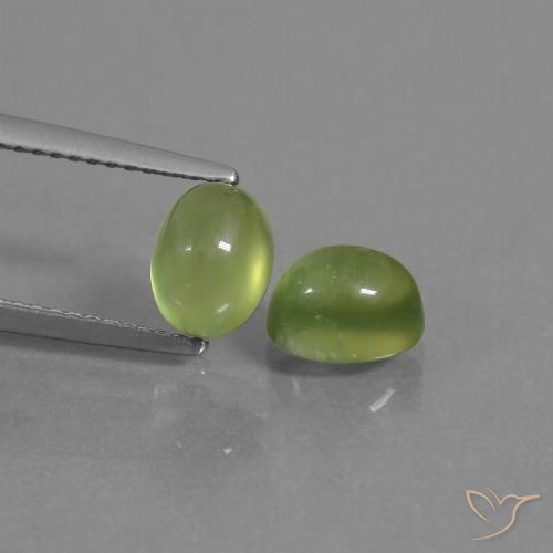 2.69ctw Natural Light Green Prehnite, Oval, Transparent