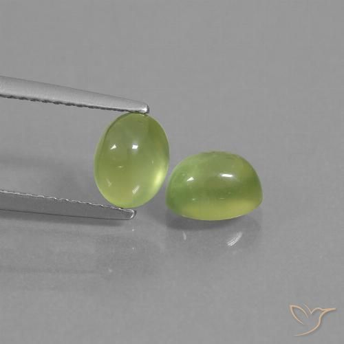 2.63ctw Natural Lime Green Prehnite, Oval, Transparent