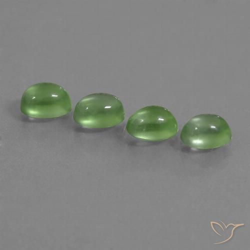 4.35ctw Natural Medium Green Prehnite, Oval, Transparent