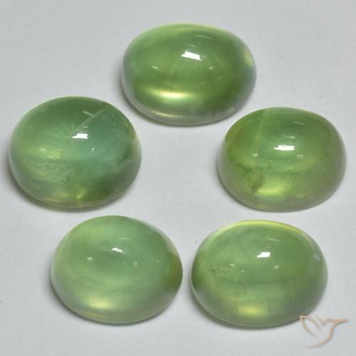 7.52ctw Natural Lime Green Prehnite, Oval, Transparent