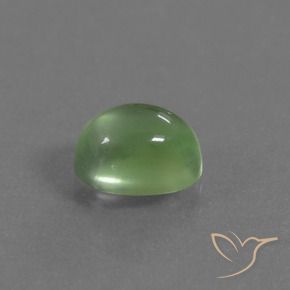 1.29 ct Green Prehnite Stone, Natural Prehnite in Oval Cabochon Shape for Sale