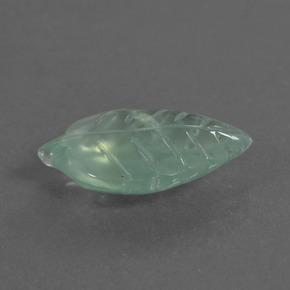 5.02 ct Green Prehnite Stone, Natural Prehnite in Carved Leaf Shape for Sale