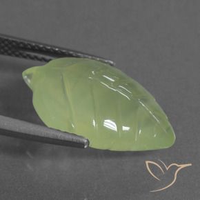 Prehnite Gemstone in 17.9 x 12.4 mm Size for Sale, Prehnite Stone in Lime Green Color
