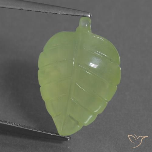 11.78ct Natural Lime Green Prehnite, Fancy, Transparent