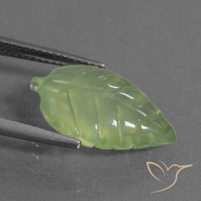 Prehnite Gemstone in 18.3 x 11.4 mm Size for Sale, Prehnite Stone in Yellowish Green Color