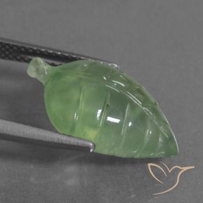 Prehnite Gemstone in 18.2 x 11.8 mm Size for Sale, Prehnite Stone in Medium Green Color