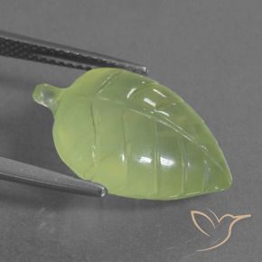 Prehnite Gemstone in 19.4 x 13.6 mm Size for Sale, Prehnite Stone in Yellow Green Color