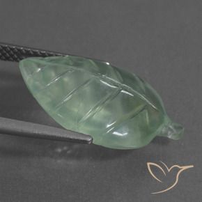 Prehnite Gemstone in 19.3 x 12.8 mm Size for Sale, Prehnite Stone in Mint Green Color