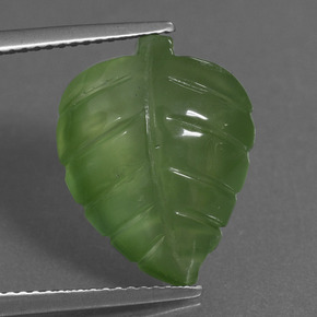 Seaweed Green Пренит Камень - 9.8ct Фигурка лист (ID: 454908)