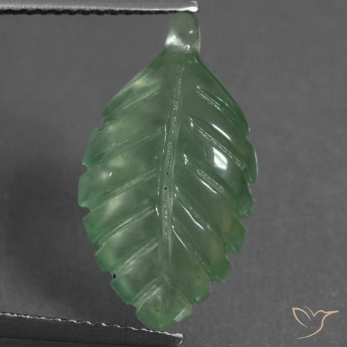 6.76 ct Carved Prehnite, 19.4 x 10.6 mm From South Africa, Photo A