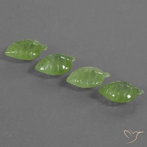 18.63ctw Natural Warm Green Prehnite, Fancy, Transparent