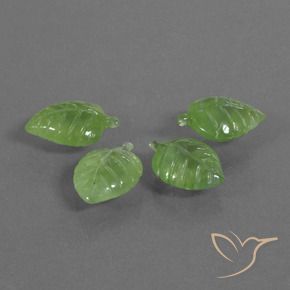 Prehnite Gemstones in 15 x 10 mm (calibrated) Size for Sale, Prehnite Stones in Warm Green Color