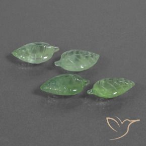 Prehnite Gemstones in 16.2 x 10.2 mm Size for Sale, Prehnite Stones in Pear Green Color