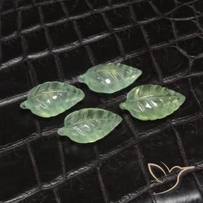 Prehnite Gemstones in 15.7 x 9.9 mm Size for Sale, Prehnite Stones in Pale Earthy Green Color