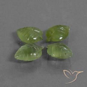 Prehnite Gemstones in 15.6 x 11.5 mm Size for Sale, Prehnite Stones in Medium Green Color